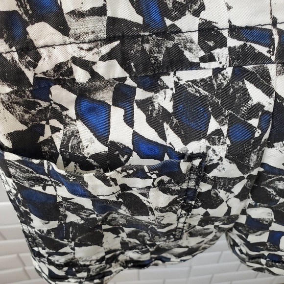 JOE'S JEANS | GEOMETRIC PRINTED MULTICOLORED ROMPER SHORT SET WOMEN'S SMALL - Picture 11 of 17